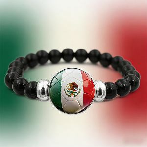 Soccer Mexican Bead Bracelet