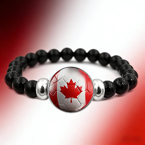 Soccer Canadian Bead Bracelet