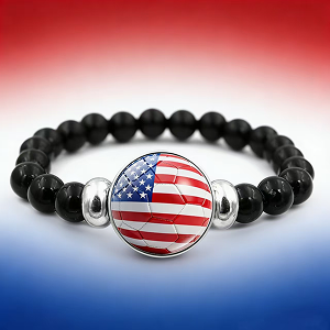 Soccer American Bead Bracelet