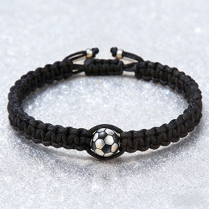 Soccer Woven Bead Bracelet