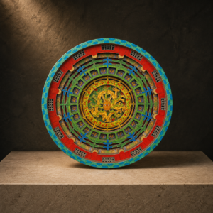 Chinese Heritage Caisson Ceiling Magnet