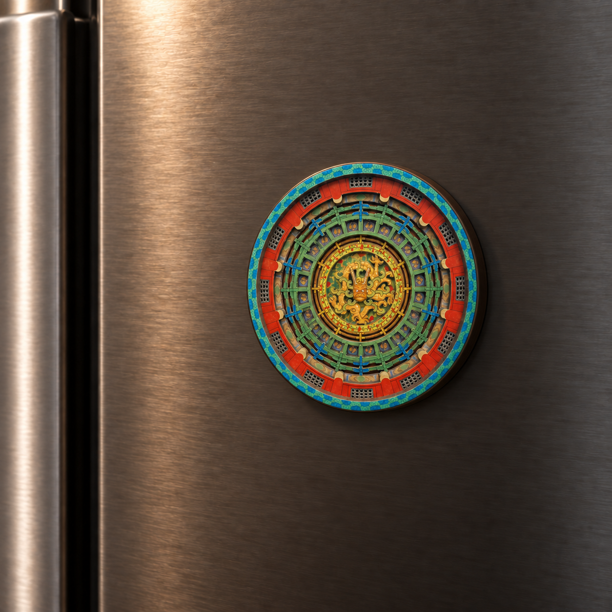 Chinese Heritage Caisson Ceiling Magnet - Image 2