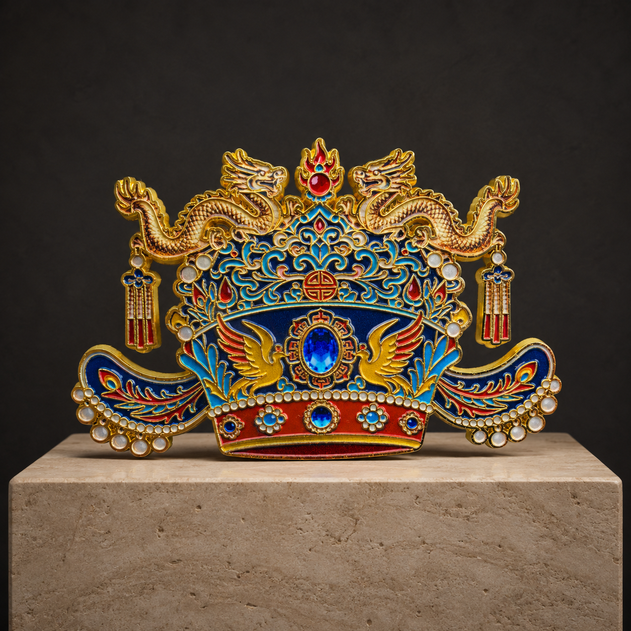 Chinese Heritage Phoenix Crown Magnet