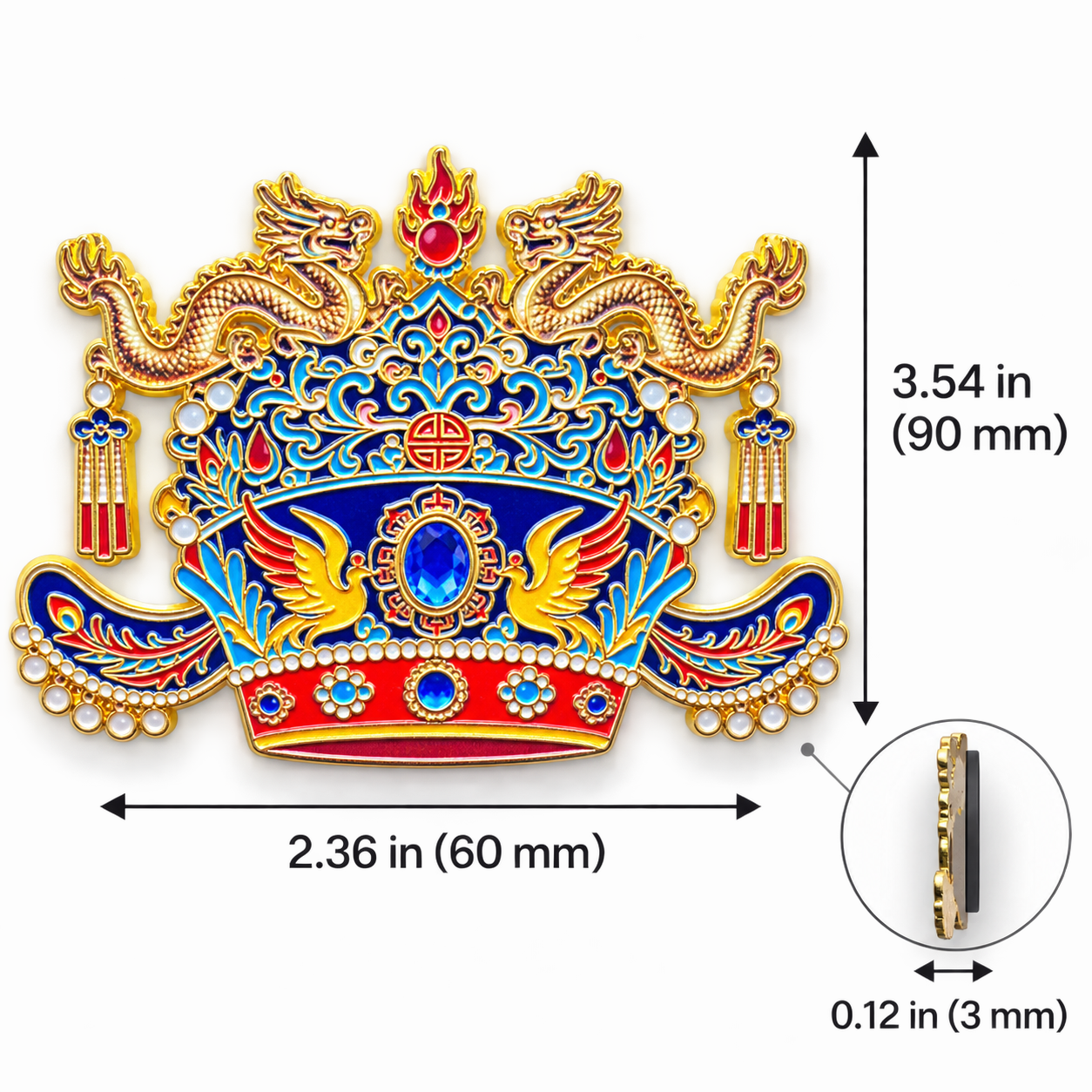 Chinese Heritage Phoenix Crown Magnet - Image 4